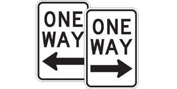 Traffic Direction Signs & Directional Arrow Signs | Emedco