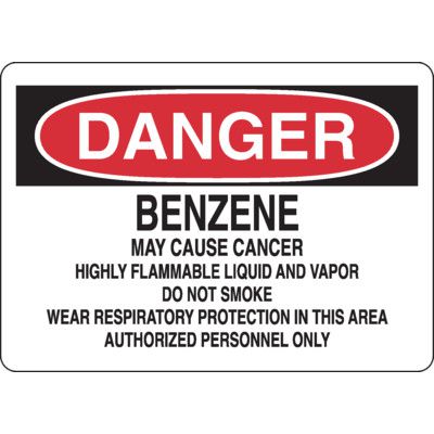 Benzene Pictogram Mandatory GHS Safety Signs - Danger Benzene, Safety Signs | Seton