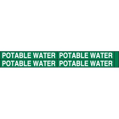Water Sampling Point Sticker Potable Water Pipe Markers | Seton Code™ Economy Labels | Seton