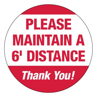 Floor Markers - Please Maintain 6ft Distance | Seton