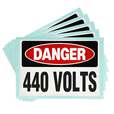 Adesivo O Insegna Pericolo 400 Volt, ELEC0035, Impermeabile, Prodotto In UK, A1 Graphics Ltd
