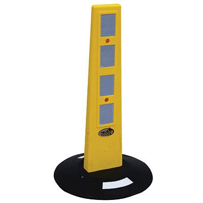 Orange Plastic Bollard - 31.5 Inches Tall Safety Post By T & S Equipment - View #2