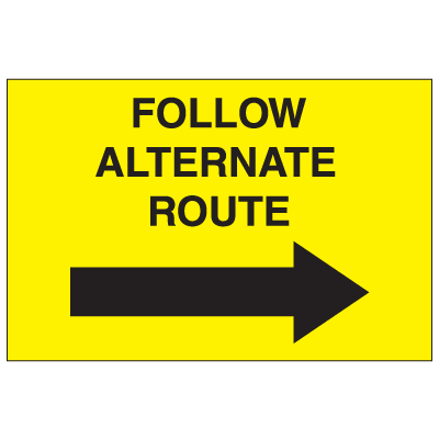 Nz Reroute Sign Alternate Route Emergency Response Sign | Emedco