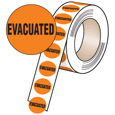 Removable Evacuation Label | Removable Label | Seton.com | Seton