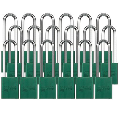 thumbnail image 2 of 6-Pack Laminated Steel Padlocks - All Keyed Alike | 12 Total Keys, Large Silver Locks 2 of 6