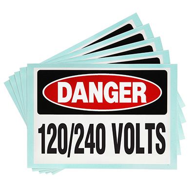Vacuometro Moto Adesivi/Etichette Per Marcatura Tensione 120-208 Volt - Per Condotti Elettrici, Decalcomanie Marcatori Volt Per Quadri Elettrici