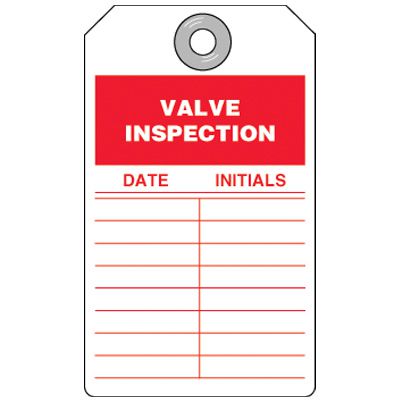 Valve Inspection Tag | Seton