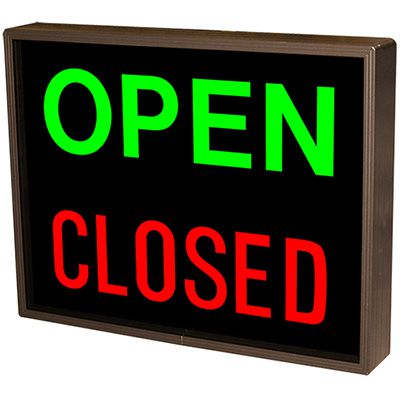 Vertical Open | Closed Backlit LED Sign|Seton Canada | Seton.ca