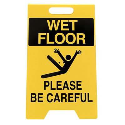 4-Pack Wet Floor Sign Holders – Wall-Mounted, Stainless Steel, Holds 5 Signs Each
