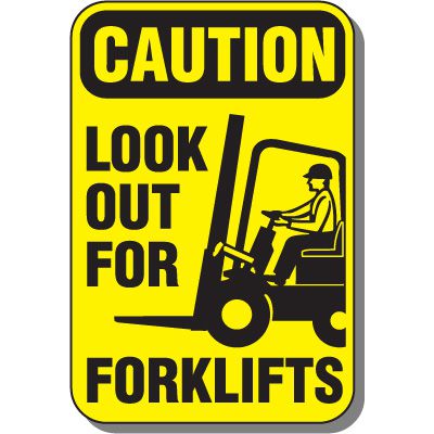 Stop Forklift Crossing Sign