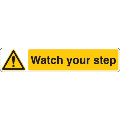 Overstep Sign Overhead Sign - Watch Your Step | Seton