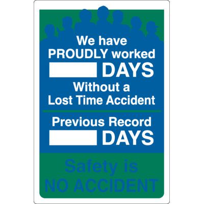 Dry Erase Safety Trackers, Safety Scoreboards, Safety Tracker | Emedco