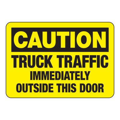 Bilingual OSHA Forklift Warning Sign - CAUTION LOOK OUT FOR FORKLIFTS 10x14 Inch Vinyl Sticker