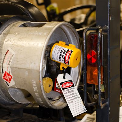 Zing RecycLockout Forklift Propane Tank Lockout Tagout | Seton