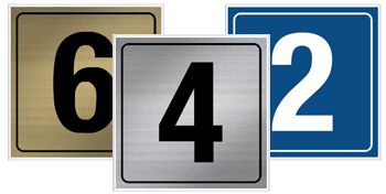 Number Sign Sample Office Signs, Custom Door Signs & Restroom Signage | Seton.ca